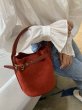 画像6: frosted leather Tote Shoulder Bag　ワンショルダーレザーバケットトート  ショルダー バッグ 　 (6)