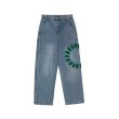 画像4: Unisex men's Feel lonely Circle letter denim pants Jeans pants  ユニセックス男女兼用 サークルレター デニム パンツ ジーンズ (4)