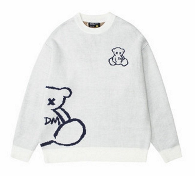 画像3: Unisex SENSELESS bear jacquard round neck sweater Knit 男女兼用  ユニセックスSENSELESS ベア 熊 編み込みセーター ニット  (3)