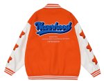 画像3:  Five-pointed Star emblem BASEBALL JACKET baseball uniform jacket blouson  ユニセックス 男女兼用 スター星ポイント エンブレム ヒップホップ スタジアムジャンパー スタジャン MA-1 ボンバー ジャケット ブルゾン (3)