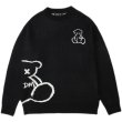 画像2: Unisex SENSELESS bear jacquard round neck sweater Knit　男女兼用  ユニセックスSENSELESS ベア 熊 編み込みセーター ニット  (2)