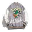 画像5: Superstar logo embroidery BASEBALL JACKET baseball uniform jacket blouson  ユニセックス 男女兼用 スーパースターロゴ エンブレム ヒップホップ スタジアムジャンパー スタジャン MA-1 ボンバー ジャケット ブルゾン (5)