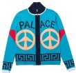 画像1: Unisex Peace Out Zip Up Knit sweater  Knit　男女兼用  ユニセックス ジップアップピース編み込み ニット セーター カーディガン  (1)