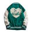 画像1: 21 nature logo color matching Stajan baseball uniform jacket blouson ユニセッ クス男女兼用 NATUREロゴ スタジャン ジャンパー ジャケット ブルゾン (1)