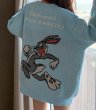 画像2: Unisex Bugs Bunny Crochet Sweater crew  Knit　男女兼用  ユニセックス バックスバニー ウサギ 編み込みセーター ニット  (2)