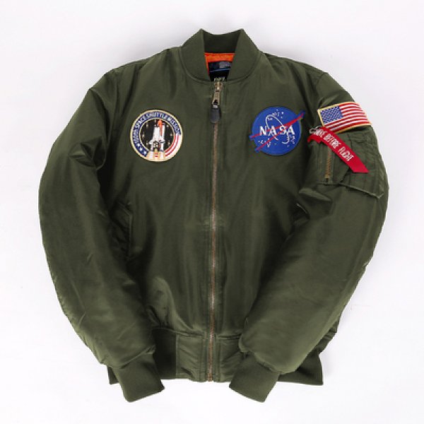 画像12: SALE セール U.S. Alpha version nasa matching hiphop bomber baseball uniform jacket blouson 即納ユニセッ クス男女兼用 nasa ナサ スタジャン ジャンパー ジャケット ブルゾン (12)