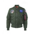 画像10: U.S. Alpha version nasa matching hiphop bomber baseball uniform jacket blouson ユニセッ クス男女兼用 nasa ナサ スタジャン ジャンパー ジャケット ブルゾン (10)