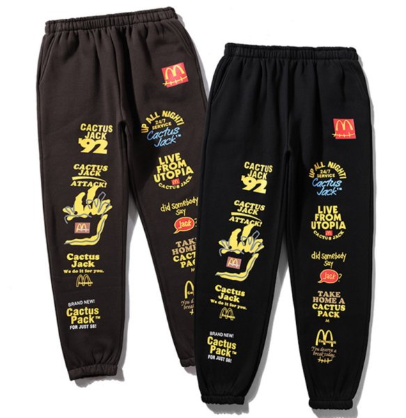 画像1: Unisex McDonald's full-body LOGO trousers sweatPants 　男女兼用ユニセックス マックドナルドスウェットパンツ (1)