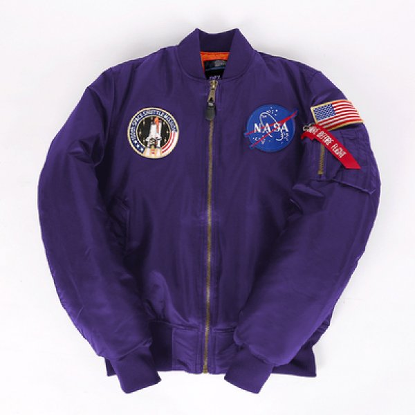 画像5: SALE セール U.S. Alpha version nasa matching hiphop bomber baseball uniform jacket blouson 即納ユニセッ クス男女兼用 nasa ナサ スタジャン ジャンパー ジャケット ブルゾン (5)