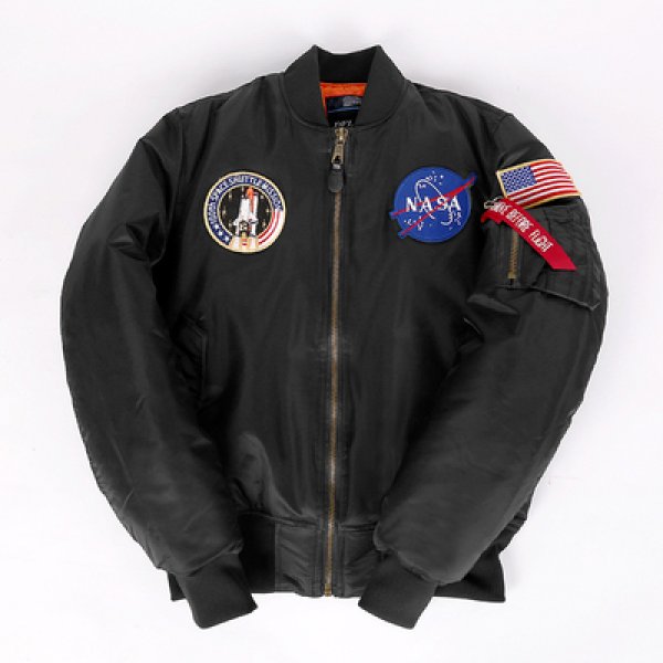 画像1: SALE セール U.S. Alpha version nasa matching hiphop bomber baseball uniform jacket blouson 即納ユニセッ クス男女兼用 nasa ナサ スタジャン ジャンパー ジャケット ブルゾン (1)