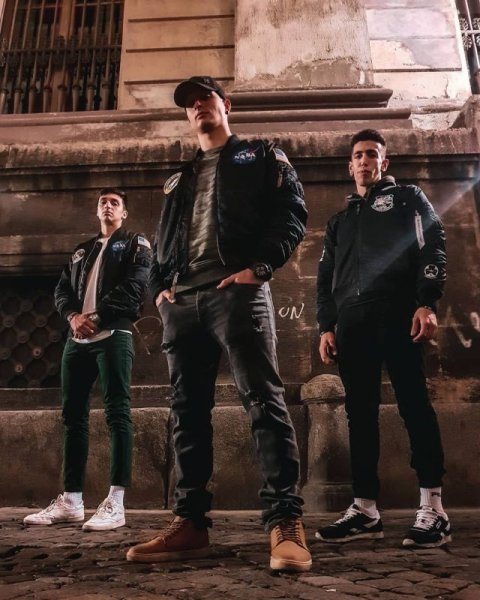 画像14: SALE セール U.S. Alpha version nasa matching hiphop bomber baseball uniform jacket blouson 即納ユニセッ クス男女兼用 nasa ナサ スタジャン ジャンパー ジャケット ブルゾン (14)