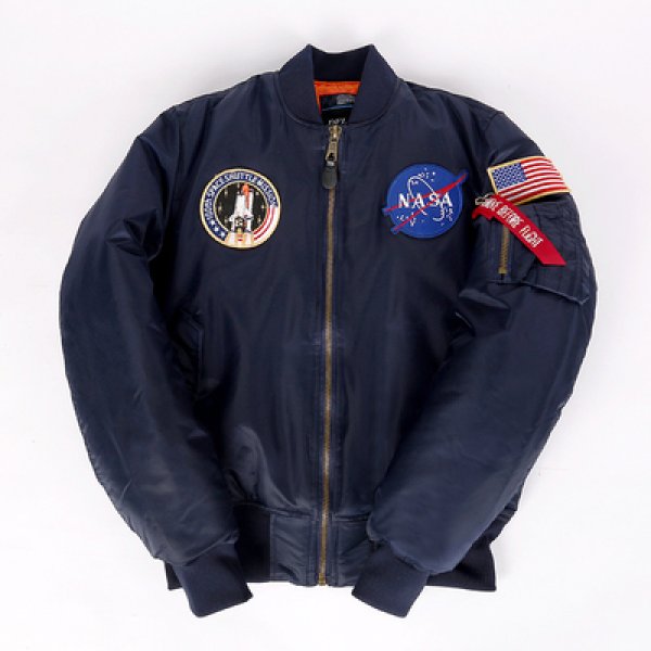 画像11: SALE セール U.S. Alpha version nasa matching hiphop bomber baseball uniform jacket blouson 即納ユニセッ クス男女兼用 nasa ナサ スタジャン ジャンパー ジャケット ブルゾン (11)