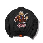 画像2: American air force matching hiphop bomber baseball uniform jacket blouson ユニセッ クス男女兼用 エアフォース スタジャン ジャンパー ジャケット ブルゾン (2)