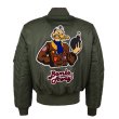 画像1: American air force matching hiphop bomber baseball uniform jacket blouson ユニセッ クス男女兼用 エアフォース スタジャン ジャンパー ジャケット ブルゾン (1)