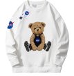 画像2: Unisex NASA&Bear print  sweatshirt　男女兼用  ユニセックスナサNASA＆ベア熊 長袖スウェット トレーナー (2)