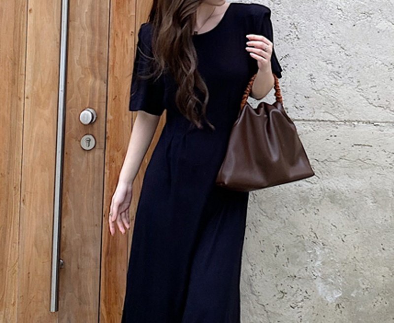 画像6: Gathered handle leather tote2WAY bag   ギャザーハンドルレザー トート ショルダー2WAYバッグ (6)
