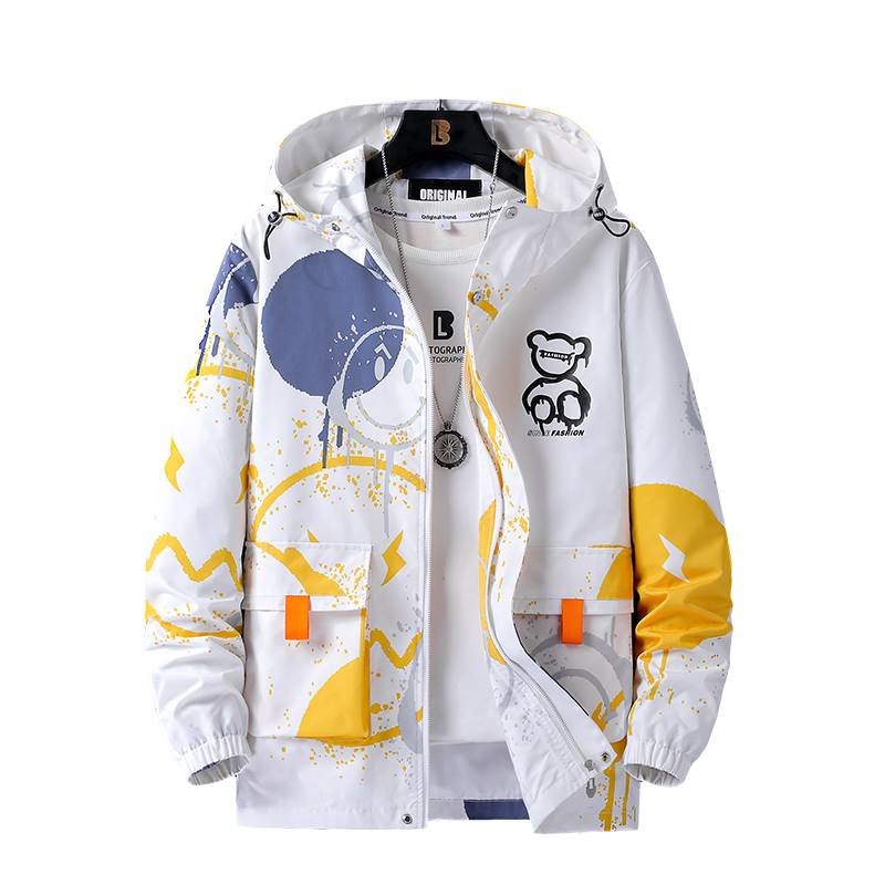 画像2: Smile & Bear Windbreaker Coat　ユニセックス 男女兼用 スマイル＆ベア ウインドブレーカー コート (2)