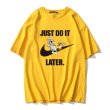 画像5: Unisex Tom and Jerry JUST DO IT LATER logo Print T-shirt ユニセックス 男女兼用 ペア トムとジェリー トム＆ジェリープリント  ウクレレデザイン 半袖 Tシャツ (5)