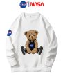 画像11: Unisex NASA&Bear print  sweatshirt　男女兼用  ユニセックスナサNASA＆ベア熊 長袖スウェット トレーナー (11)