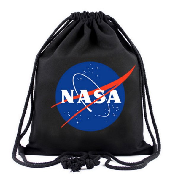 画像1: NASA canvas backpack shoulder body bag  ユニセックス男女兼用ナサキャンバスバックパック ショルダー トート エコバッグ　 (1)