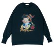 画像1: Unisex Pinocchio print oversized sweatshirt　男女兼用  ユニセックスピノキオプリントオーバーサイズ 長袖スウェット トレーナー (1)