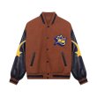 画像3: killer American star cartoon VIBE PU leather sleeve  BASEBALL JACKET baseball uniform jacket blouson  ユニセックス 男女兼 VIBEスター 星 エンブレム レザースリーブ ヒップホップ スタジアムジャンパー スタジャン MA-1 ボンバー ジャケット ブルゾン (3)