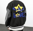 画像11: killer American star cartoon VIBE PU leather sleeve  BASEBALL JACKET baseball uniform jacket blouson  ユニセックス 男女兼 VIBEスター 星 エンブレム レザースリーブ ヒップホップ スタジアムジャンパー スタジャン MA-1 ボンバー ジャケット ブルゾン (11)