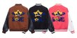 画像10: killer American star cartoon VIBE PU leather sleeve  BASEBALL JACKET baseball uniform jacket blouson  ユニセックス 男女兼 VIBEスター 星 エンブレム レザースリーブ ヒップホップ スタジアムジャンパー スタジャン MA-1 ボンバー ジャケット ブルゾン (10)