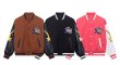 画像7: killer American star cartoon VIBE PU leather sleeve  BASEBALL JACKET baseball uniform jacket blouson  ユニセックス 男女兼 VIBEスター 星 エンブレム レザースリーブ ヒップホップ スタジアムジャンパー スタジャン MA-1 ボンバー ジャケット ブルゾン (7)