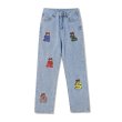 画像2: Unisex men's Denim pants with bear emblem  pants Jeans   ユニセックス男女兼用 熊ベアエンブレム デニム パンツ ジーンズ (2)