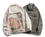 画像6: retro portrait patch denim G Jean jacket  ユニセッ クス男女兼用ポートレート レトロパッチ  デニム Gジャン ジャケット (6)