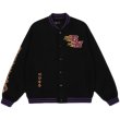 画像3: lovers logo print BASEBALL JACKET baseball uniform jacket blouson  ユニセックス 男女兼用 loversロゴプリントヒップホップ スタジアムジャンパー スタジャン MA-1 ボンバー ジャケット ブルゾン (3)