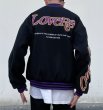 画像5: lovers logo print BASEBALL JACKET baseball uniform jacket blouson  ユニセックス 男女兼用 loversロゴプリントヒップホップ スタジアムジャンパー スタジャン MA-1 ボンバー ジャケット ブルゾン (5)