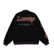 画像7: lovers logo print BASEBALL JACKET baseball uniform jacket blouson  ユニセックス 男女兼用 loversロゴプリントヒップホップ スタジアムジャンパー スタジャン MA-1 ボンバー ジャケット ブルゾン (7)