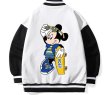 画像2: ader joint Mickey Mouse and Mickey BASEBALL JACKET baseball uniform jacket blouson  ユニセックス 男女兼 アーダーエラーミッキー ミッキーマウススタジアムジャンパー スタジャン MA-1 ボンバー ジャケット ブルゾン (2)