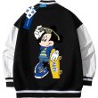 画像1: ader joint Mickey Mouse and Mickey BASEBALL JACKET baseball uniform jacket blouson  ユニセックス 男女兼 アーダーエラーミッキー ミッキーマウススタジアムジャンパー スタジャン MA-1 ボンバー ジャケット ブルゾン (1)