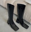 画像5:  women's square toe boots  スクエアトゥロング ブーツ (5)