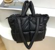 画像12: stitching plaid puff down underarm bag large capacity one-shoulder  tote2WAY bag 　ステッチチェック柄 パフダウン トート ショルダー2WAYバッグ (12)