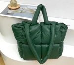 画像9: stitching plaid puff down underarm bag large capacity one-shoulder  tote2WAY bag 　ステッチチェック柄 パフダウン トート ショルダー2WAYバッグ (9)