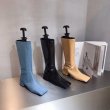 画像15:  women's square toe boots  スクエアトゥロング ブーツ (15)