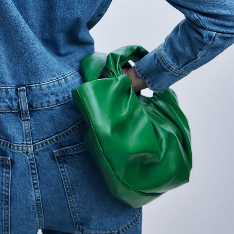 画像7: folds one-shoulder dumpling handbags  フォールドワンショルダーダンピングトート バッグ (7)