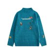 画像3: Unisex half turtleneck bear embroidery sweater 男女兼用 ユニセックス ベア刺繍ハーフタートルネックセーター (3)