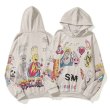 画像1: Unisex Simpson hand-painted graffiti loose Hoody sweater　男女兼用 ユニセックス シンプソングラフィックフーディ パーカー (1)