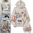 画像5: Unisex Simpson hand-painted graffiti loose Hoody sweater　男女兼用 ユニセックス シンプソングラフィックフーディ パーカー (5)