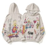 画像6: Unisex Simpson hand-painted graffiti loose Hoody sweater　男女兼用 ユニセックス シンプソングラフィックフーディ パーカー (6)