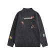 画像2: Unisex half turtleneck bear embroidery sweater 男女兼用 ユニセックス ベア刺繍ハーフタートルネックセーター (2)