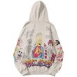 画像3: Unisex Simpson hand-painted graffiti loose Hoody sweater　男女兼用 ユニセックス シンプソングラフィックフーディ パーカー (3)