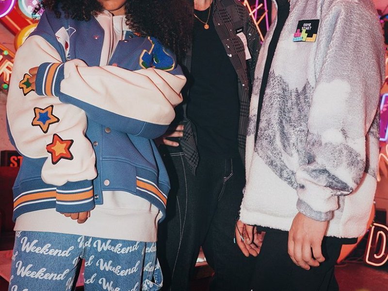 画像8: lucky&playing cards PU leather sleeve  BASEBALL JACKET baseball uniform jacket blouson  ユニセックス 男女兼 用 LUCKY&トランプ エンブレム レザースリーブ ヒップホップ スタジアムジャンパー スタジャン MA-1 ボンバー ジャケット ブルゾン (8)