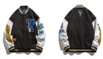 画像6: Industries Flocking Bear  BASEBALL JACKET baseball uniform jacket blouson  ユニセックス 男女兼 用 刺繍 ハイストリートベア 熊エンブレム  ヒップホップ スタジアムジャンパー スタジャン MA-1 ボンバー ジャケット ブルゾン (6)