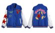 画像1:  valorous logo & star emblem BASEBALL JACKET baseball uniform jacket blouson  ユニセックス 男女兼用 valorousロゴ&スター エンブレム  ヒップホップ スタジアムジャンパー スタジャン MA-1 ボンバー ジャケット ブルゾン (1)